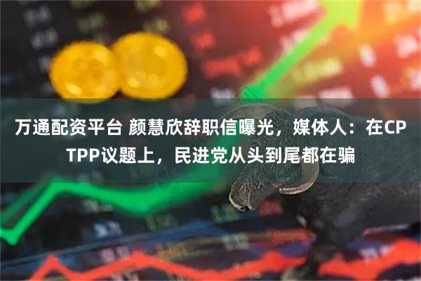 万通配资平台 颜慧欣辞职信曝光,媒体人:在CPTPP议题上,民进党从头到尾都在骗
